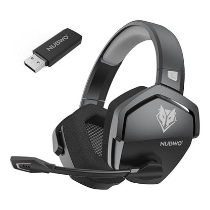 [Christmas Gifts] NUBWO G06 Wireless Gaming Headset – 23Ms Low Latency Audio,50Mm Stereo Sound, Noise-Canceling Mic, 100Hrs Battery – Works on PS5, PC, Mobile, Perfect Christmas Gift for Gamers (Not Xbox)