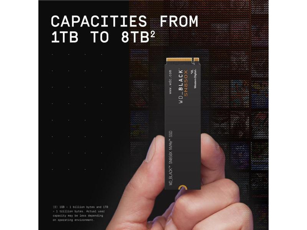 WD_BLACK 2TB SN850X Nvme Internal Gaming SSD Solid State Drive - Gen4 Pcie, M.2 2280, up to 7,300 Mb/S - WDS200T2X0E