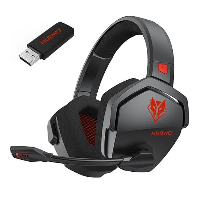[Christmas Gifts] NUBWO G06 Wireless Gaming Headset – 23Ms Low Latency Audio,50Mm Stereo Sound, Noise-Canceling Mic, 100Hrs Battery – Works on PS5, PC, Mobile, Perfect Christmas Gift for Gamers (Not Xbox)