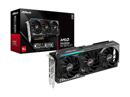 Asrock Challenger Radeon RX 9070 XT 16GB GDDR6 PCI Express 5.0 X16 Graphics Card RX9070XT CL 16G