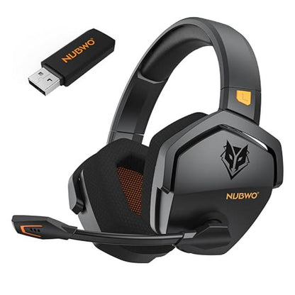 [Christmas Gifts] NUBWO G06 Wireless Gaming Headset – 23Ms Low Latency Audio,50Mm Stereo Sound, Noise-Canceling Mic, 100Hrs Battery – Works on PS5, PC, Mobile, Perfect Christmas Gift for Gamers (Not Xbox)