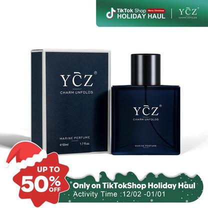 YCZ Midnight Marine Eau De Parfum - Unisex 50Ml Ocean Fresh Scent Premium Aromatic Woody Fragrance with Bergamot Coconut Amber for Him & Her Bold Arabian Perfume | Luxurious Perfume | Christmas Gift
