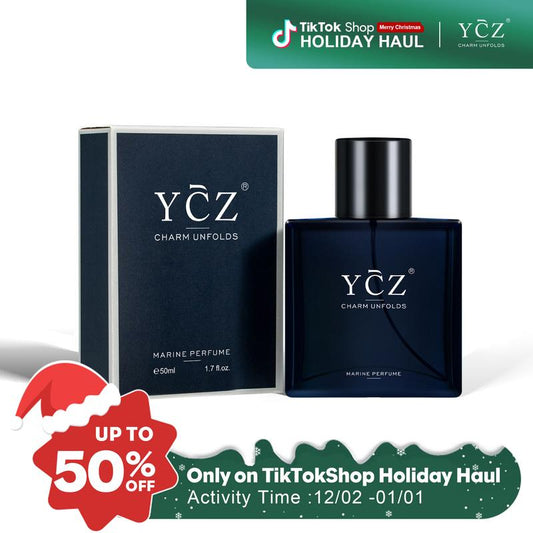 YCZ Midnight Marine Eau De Parfum - Unisex 50Ml Ocean Fresh Scent Premium Aromatic Woody Fragrance with Bergamot Coconut Amber for Him & Her Bold Arabian Perfume | Luxurious Perfume | Christmas Gift