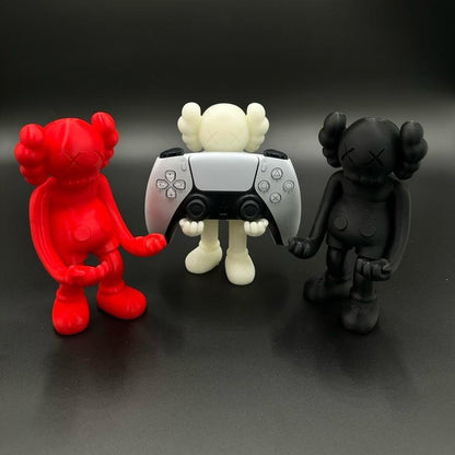 3D Printed Stand Figurine/Controller Mount - Unique Artwork with Functional Design for Gaming Setup