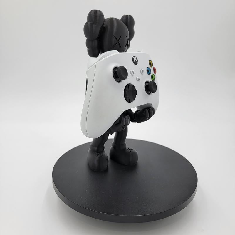 3D Printed Stand Figurine/Controller Mount - Unique Artwork with Functional Design for Gaming Setup