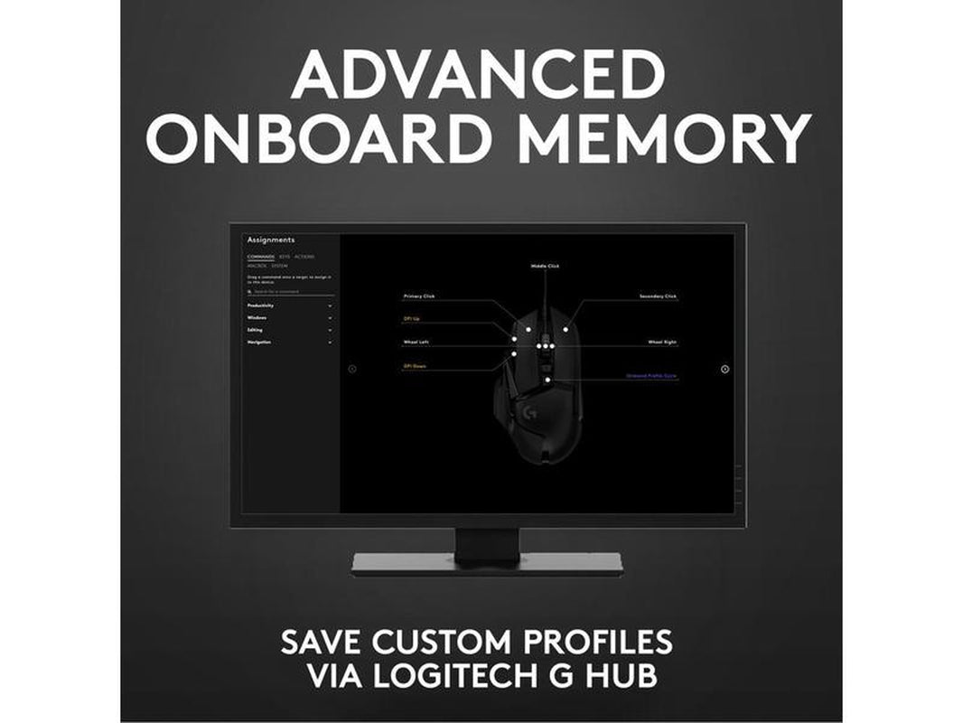 Logitech G502 HERO High Performance Wired Gaming Mouse, HERO 25K Sensor, 25,600 DPI, RGB, Adjustable Weights, 11 Programmable Buttons, On-Board Memory, PC / Mac